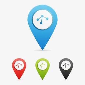 Vector connection pointers Stock Illustration