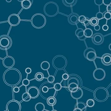 Vector connection structure. Vector abstract science background Illustrazione stock