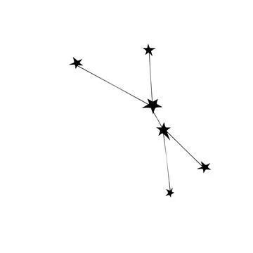 Vector the constellation of cancer in flat style. Abstract zodiac sign. Sim.. Stock Illustration