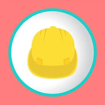 Vector construction helmet icon design logo Stock Illustration