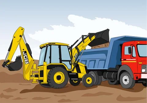 Vector of Construction site view. Stock Illustration
