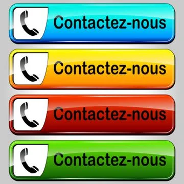 Vector contact buttons Stock Illustration