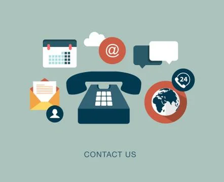 Vector contact us concept illustration Stock Illustration