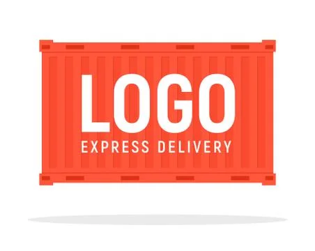 Vector container cargo port export shipping isolated background metal container Stock Illustration