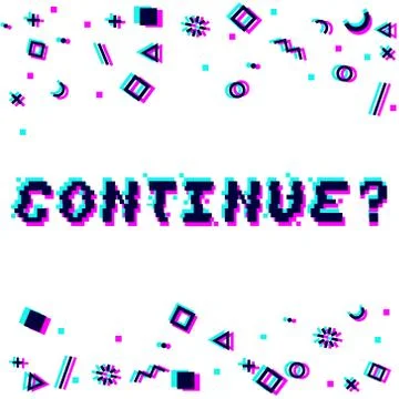 Vector continue pixel glitch 스톡 일러스트