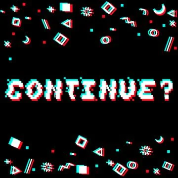 Vector continue pixel glitch 스톡 일러스트
