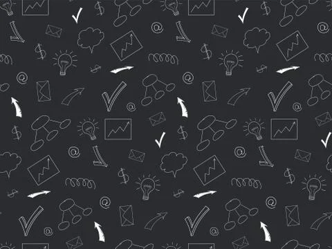 Vector contour pattern from different objects. Business background Illustrazione stock