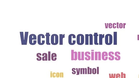 Vector Control Wordcloud Animated Isolated On White Stock Footage 107221821