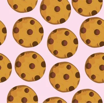Vector Cookie Background Stock Illustration