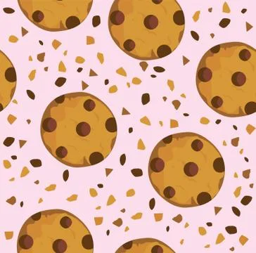 Vector Cookie Background Stock Illustration