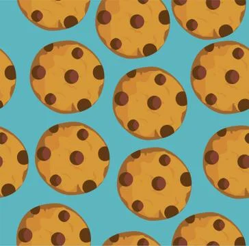 Vector cookie seamless Stock Illustration