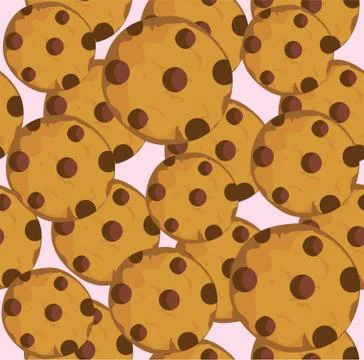 Vector cookie seamless Stock Illustration