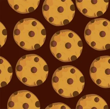Vector cookies background Stock Illustration