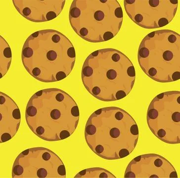 Vector cookies background Stock Illustration