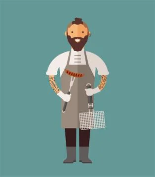 Vector cooking chef vector illustration Stock Illustration