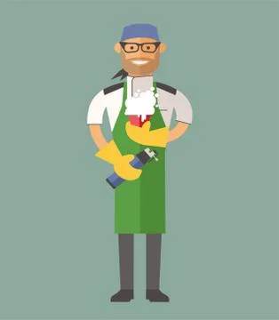 Vector cooking chef vector illustration Stock Illustration
