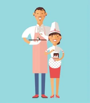 Vector cooking chef vector illustration Stock Illustration