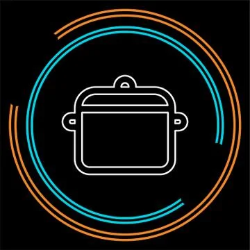 Vector cooking pot illustration - kitchen Stock Illustration