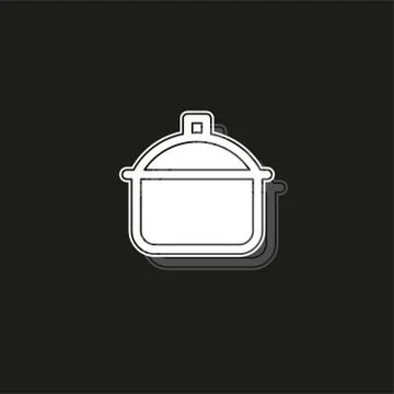 Vector cooking pot - kitchen utensil, food cooking kitchenware illustration Stock Illustration