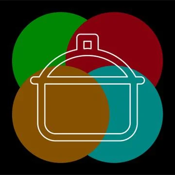 Vector cooking pot - kitchen utensil Stock Illustration