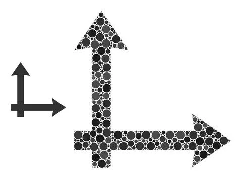 Vector Coordinate System Mosaic of Dots Stock Illustration