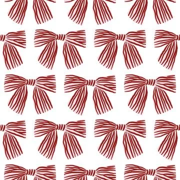 Vector coquette bold bow pattern Stock Illustration
