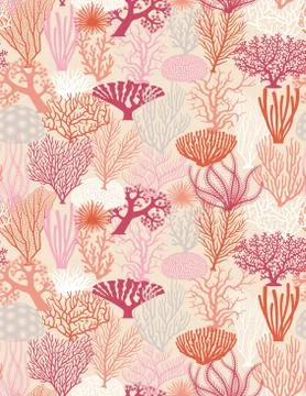 Vector Coral Texture illustration Stock Illustration