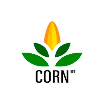 Vector corn icon, symbol of healthy food illustration - food sign isolated on Stock Illustration