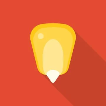 Vector corn seed icon, flat design Stock Illustration