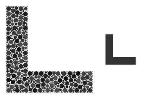 Vector Corner Composition of Small Circles Stock Illustration