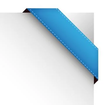 Vector corner ribbon blue Stock Illustration