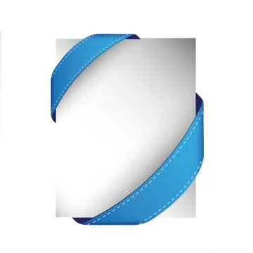 Vector corner ribbon blue Stock Illustration