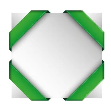 Vector corner ribbon green Stock Illustration