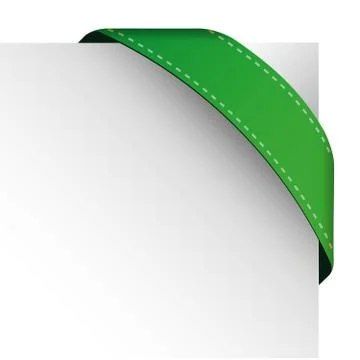 Vector corner ribbon green Stock Illustration