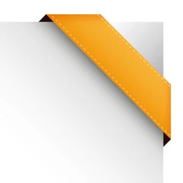 Vector corner ribbon orange Stock Illustration