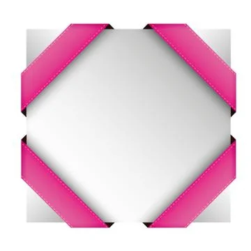 Vector corner ribbon pink Stock Illustration