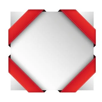 Vector corner ribbon red Illustrazione stock