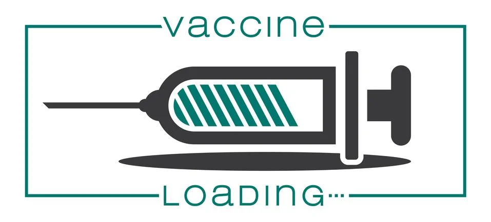 Vector with corona vaccine loading concept. Stock Illustration