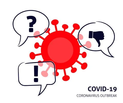 Vector corona virus outbreak various opinions idea イラスト素材