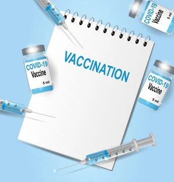 Vector coronavirus vaccine background Stock Illustration