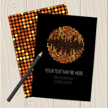 Vector corporate identity template with circle mosaic elements Stock Illustration