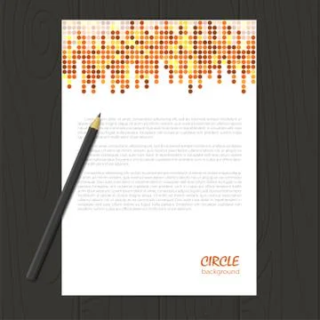 Vector corporate identity template with circle mosaic elements Stock Illustration