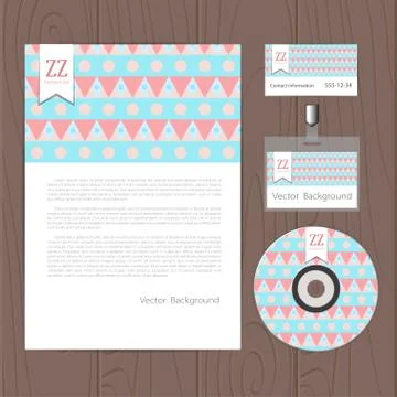 Vector corporate identity template Illustrazione stock