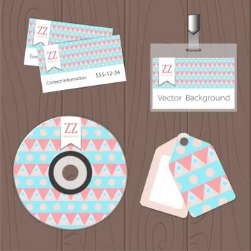 Vector corporate identity template Stock Illustration