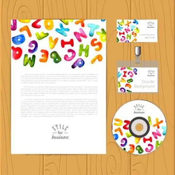 Vector corporate identity template with Stock Illustration