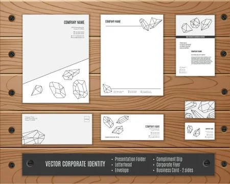Vector corporate identity templates Stock Illustration