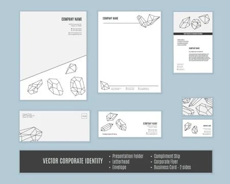 Vector corporate identity templates Stock Illustration