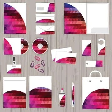 Vector corporate identity, triangle pattern design, geometric background, woo 스톡 일러스트