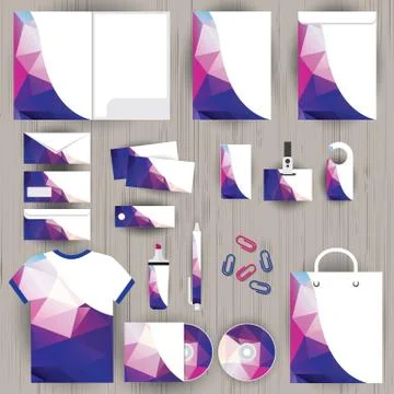 Vector corporate identity, triangle pattern design, geometric background, woo Stock Illustration