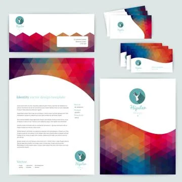 Vector corporate identity, wave pattern. abstract backdrop.geometric banner d Stock Illustration